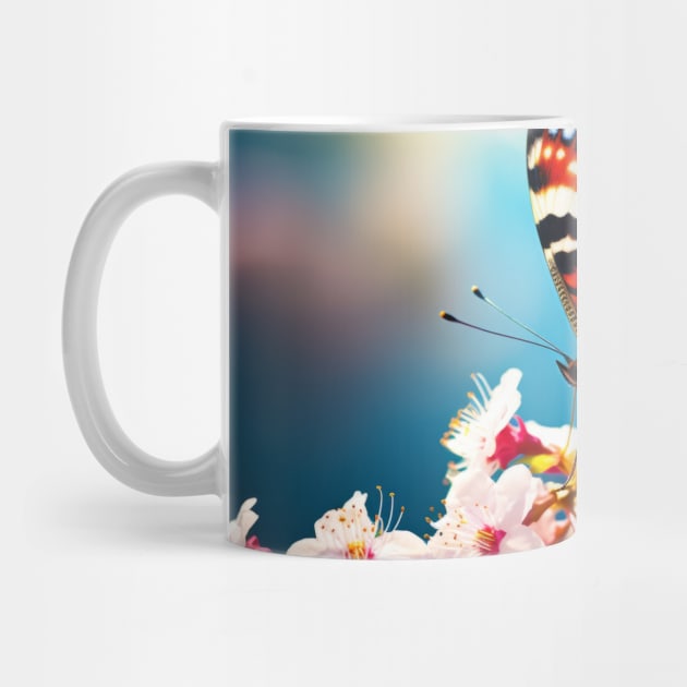 Butterfly Flower Nature Serene Tranquil by Cubebox